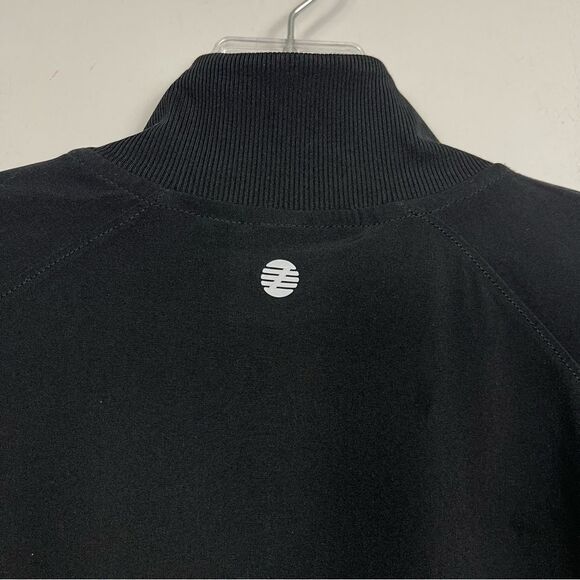 Z by Zella Womens Track Bomber Lightweight Full Zip Jacket Black Burgundy XS - Picture 13 of 16